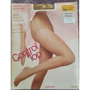 Vintage JC Penney Super Shaper Pantihose Queen Short Gala 02